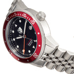 Three Leagues Grey Bracelet Watch w/Date - Red/Black - TLW3L204