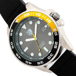 Three Leagues Artillery Leather-Band Watch with Date - Grey/Black - TLW3L104