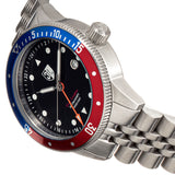 Three Leagues Grey Bracelet Watch w/Date - Red&Blue/Black - TLW3L205